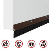 Spazzole per porte a vite 2 pcs Marrone 100 cm