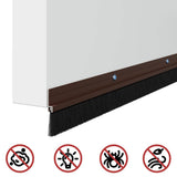 Spazzole per porte a vite 2 pcs Marrone 100 cm