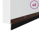 Spazzole per porte a vite 2 pcs Marrone 100 cm