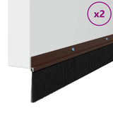 Spazzole per porte a vite 2 pcs Marrone 100 cm