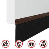 Spazzole per porte a vite 2 pcs Marrone 100 cm