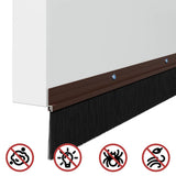 Spazzole per porte a vite 6 pcs Marrone 100 cm