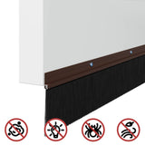 Spazzole per porte a vite 6 pcs Marrone 100 cm