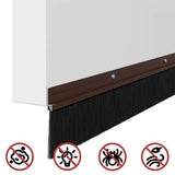 Spazzole per porte a vite 12 pcs Marrone 100 cm