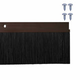Spazzole per porte a vite 12 pcs Marrone 100 cm
