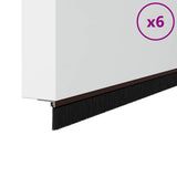 Spazzole per porte a vite 6 pcs Marrone 100 cm