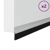 Spazzole per porte autoadesive 2 pcs Argento 100 cm