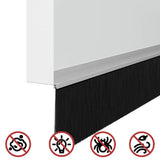 Spazzole per porte autoadesive 2 pcs Argento 100 cm