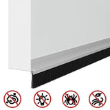 Spazzole per porte autoadesive 6 pcs Argento 100 cm