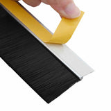 Spazzole per porte autoadesive 6 pcs Argento 100 cm