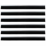 Spazzole per porte autoadesive 6 pcs Argento 100 cm