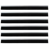Spazzole per porte autoadesive 6 pcs Argento 100 cm