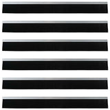 Spazzole per porte autoadesive 6 pcs Argento 100 cm