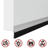 Spazzole per porte autoadesive 12 pcs Argento 100 cm