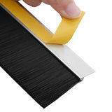Spazzole per porte autoadesive 12 pcs Argento 100 cm