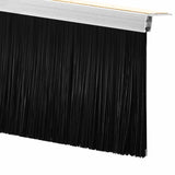 Spazzole per porte autoadesive 2 pcs Argento 100 cm