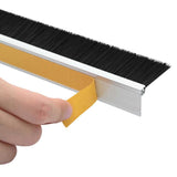 Spazzole per porte autoadesive 2 pcs Argento 100 cm