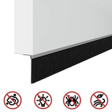 Spazzole per porte autoadesive 2 pcs Argento 100 cm