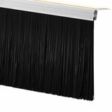 Spazzole per porte autoadesive 6 pcs Argento 100 cm