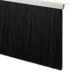 Spazzole per porte autoadesive 6 pcs Argento 100 cm