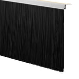 Spazzole per porte autoadesive 6 pcs Argento 100 cm