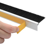 Spazzole per porte autoadesive 12 pcs Argento 100 cm