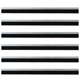 Spazzole per porte a vite 6 pcs Argento 100 cm