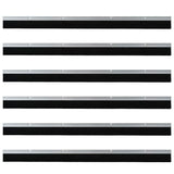 Spazzole per porte a vite 6 pcs Argento 100 cm