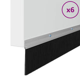 Spazzole per porte a vite 6 pcs Argento 100 cm