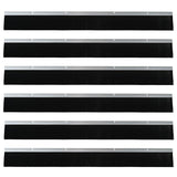 Spazzole per porte a vite 6 pcs Argento 100 cm