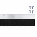 Spazzole per porte a vite 12 pcs Argento 100 cm