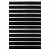 Spazzole per porte a vite 12 pcs Argento 100 cm