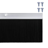 Spazzole per porte a vite 12 pcs Argento 100 cm