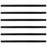 Spazzole per porte a vite 6 pcs Argento 100 cm