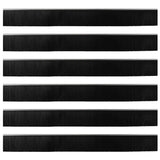 Spazzole per porte a vite 6 pcs Argento 100 cm