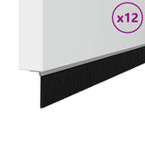 Spazzole per porte a vite 12 pcs Argento 100 cm