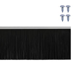 Spazzole per porte a vite 12 pcs Argento 100 cm