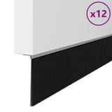 Spazzole per porte a vite 12 pcs Argento 100 cm