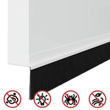Spazzole per porte autoadesive 2 pcs Bianco 100 cm