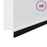 Spazzole per porte autoadesive 6 pcs Bianco 100 cm
