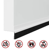 Spazzole per porte autoadesive 12 pcs Bianco 100 cm