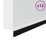 Spazzole per porte autoadesive 12 pcs Bianco 100 cm