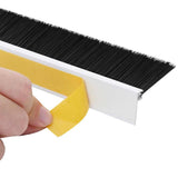 Spazzole per porte autoadesive 2 pcs Bianco 100 cm