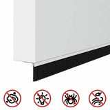 Spazzole per porte autoadesive 6 pcs Bianco 100 cm