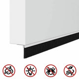 Spazzole per porte autoadesive 12 pcs Bianco 100 cm