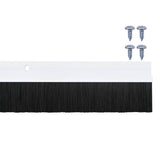 Spazzole per porte a vite 2 pcs Bianco 100 cm Lega di alluminio