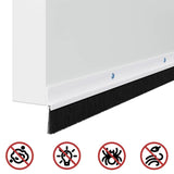 Spazzole per porte a vite 2 pcs Bianco 100 cm Lega di alluminio