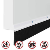Spazzole per porte a vite 2 pcs Bianco 100 cm Lega di alluminio
