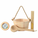 Set di Accessori per Sauna 4 pcs Marrone
