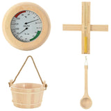 Set di Accessori per Sauna 4 pcs Marrone